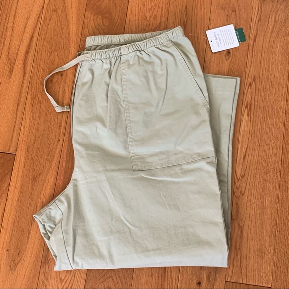 NWT LLBean sunwashed canvas pants, size large, khaki - Picture 2 of 8